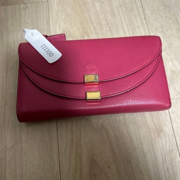 Chloe double flaps Leather wallet - Picture 3 of 10